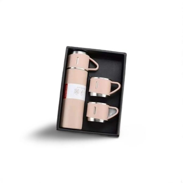 High-Quality Flask Set (Pink Gray)